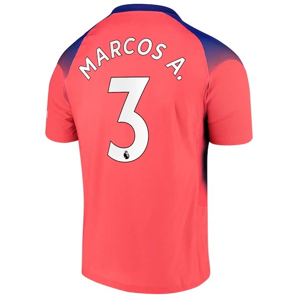 Camiseta Chelsea NO.3 Marcos A. Tercera equipo 2020-2021 Naranja